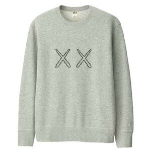 ** Uniqlo x KAWS Grey XX Sesame Street Crew Neck Sweatshirt Size 7-8